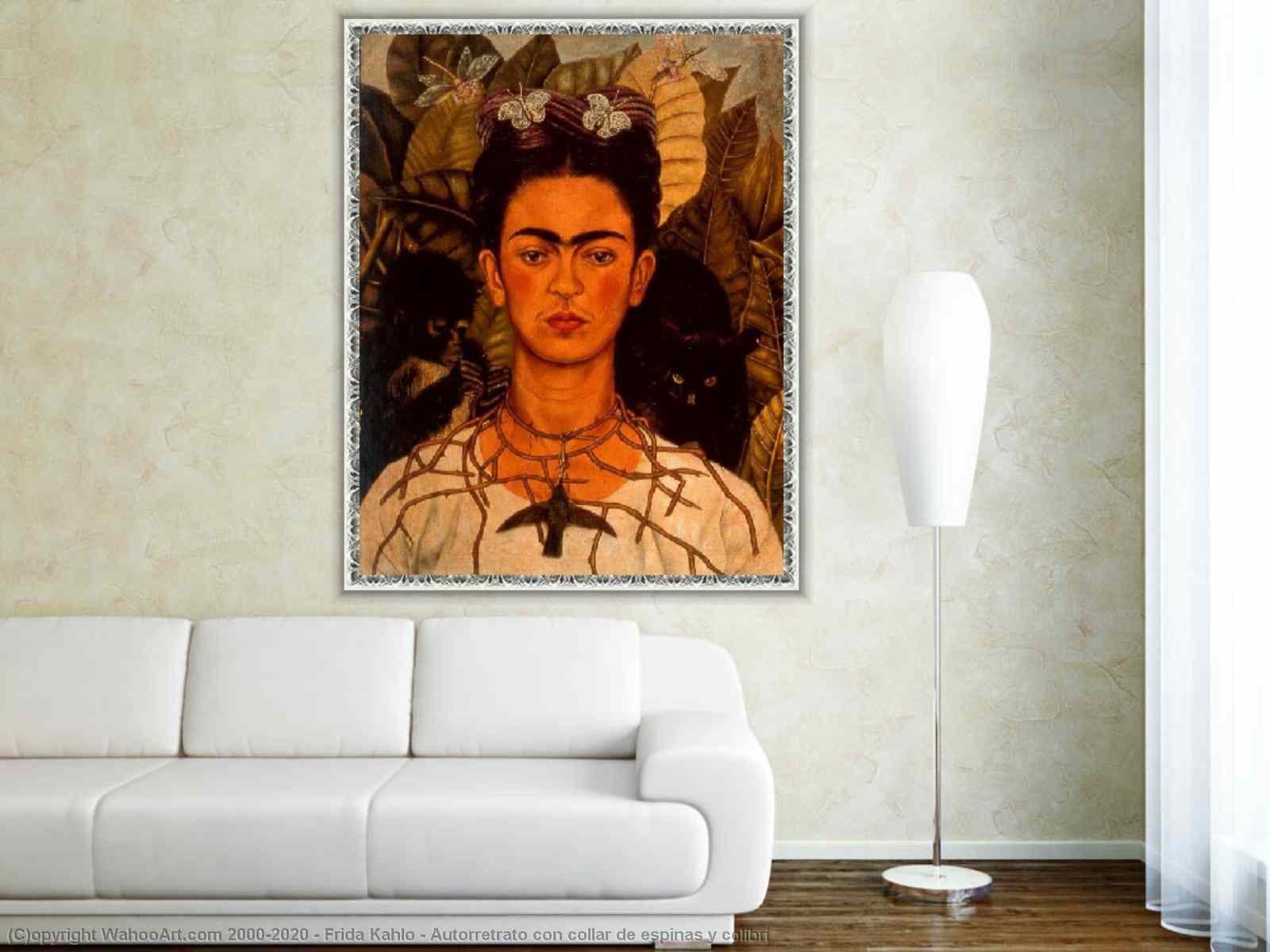 Autorretrato con collar de espinas y colibrí by Frida Kahlo | Art ...