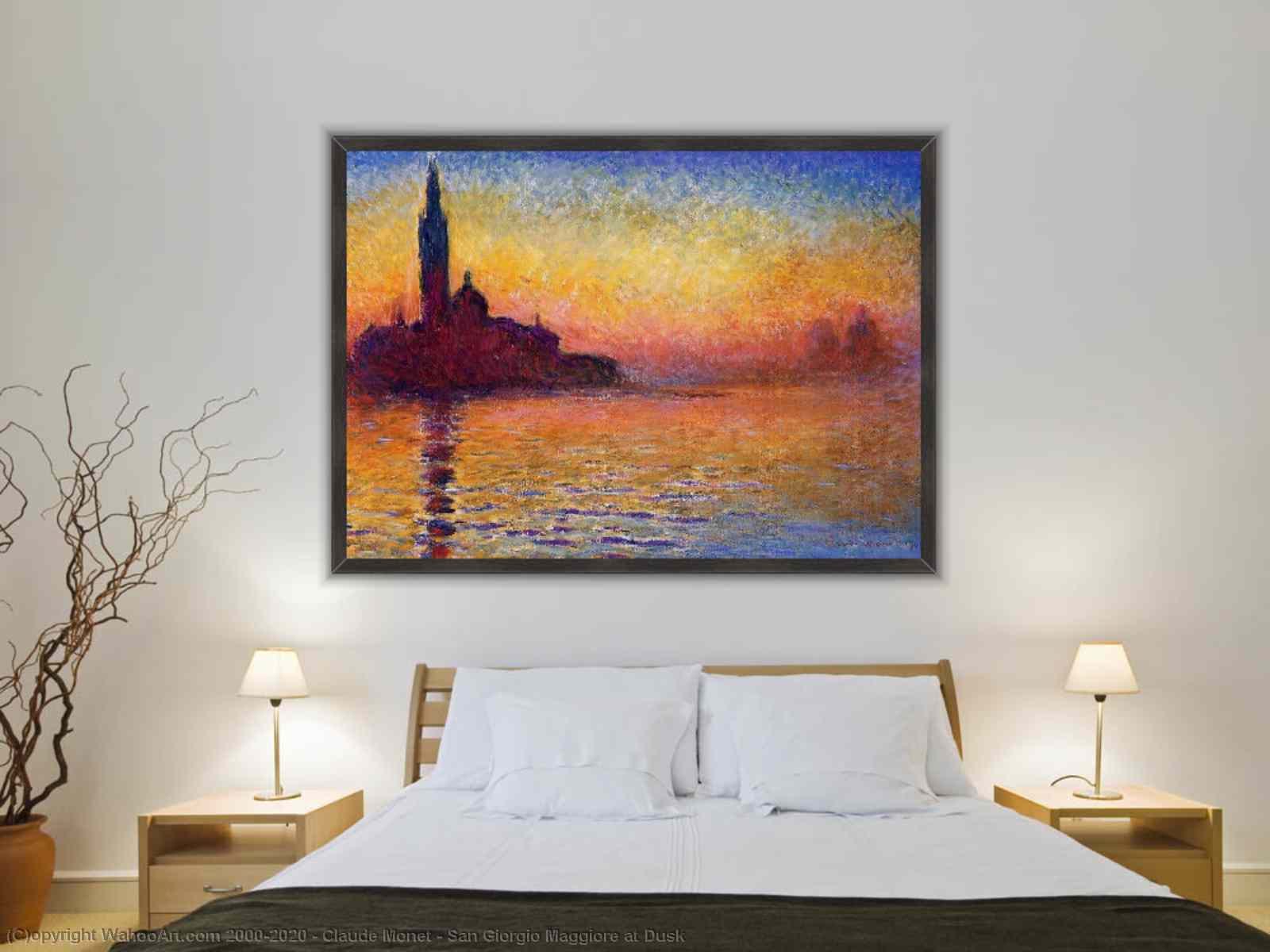 San Giorgio Maggiore at Dusk by Claude Monet- Famous Art