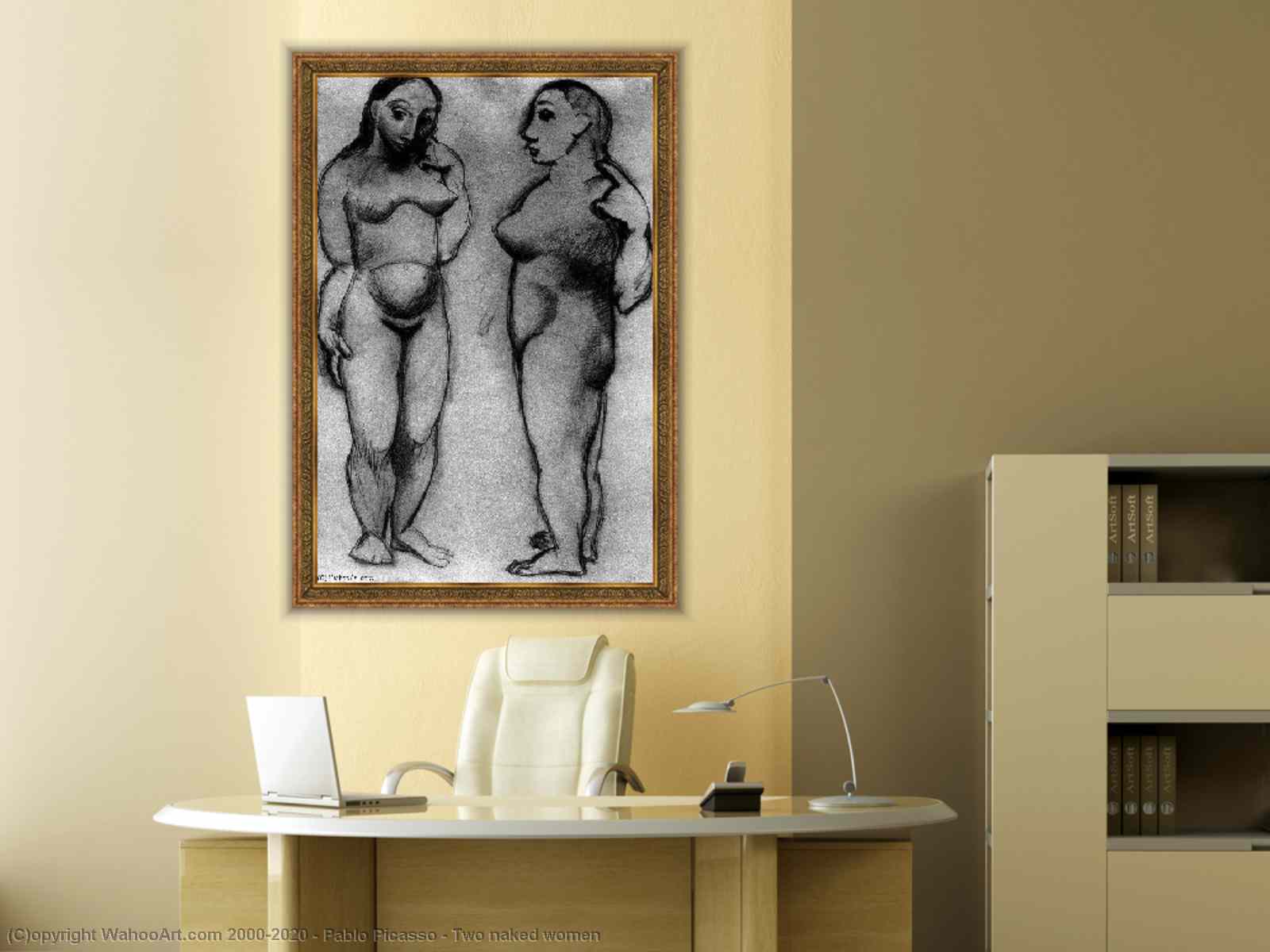 Duas mulheres nuas por Pablo Picasso | Most-Famous-Paintings.com