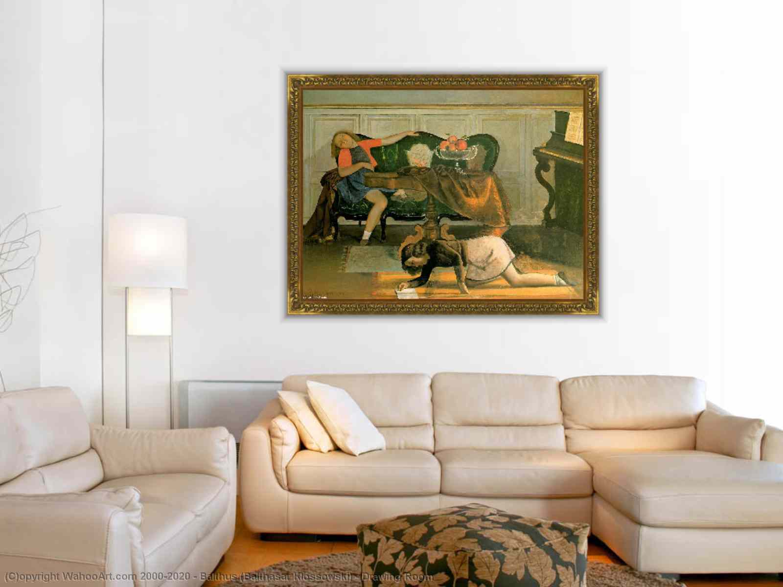 Drawing Room by Balthus (Balthasar Klossowski) | Most-Famous-Paintings.com