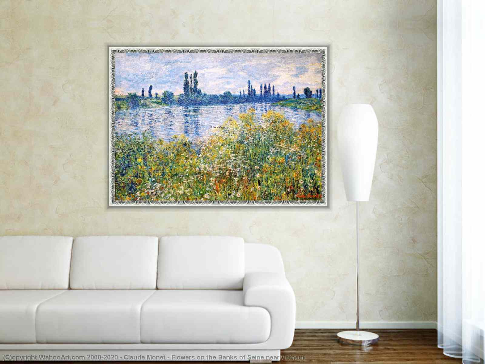 Museum Art Reproductions | Flowers on the Banks of Seine near Vetheuil ...