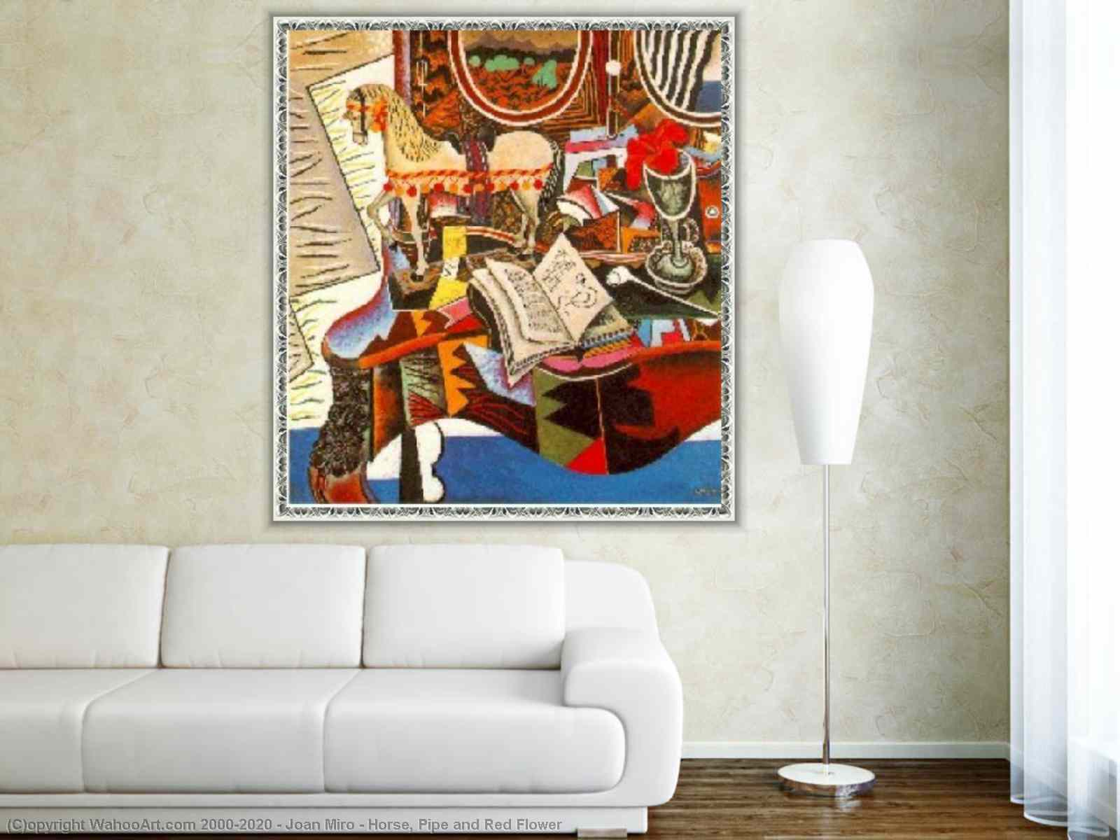 Horse, Pipe and by Miro | Paintings Reproductions | Most-Famous-Paintings.com