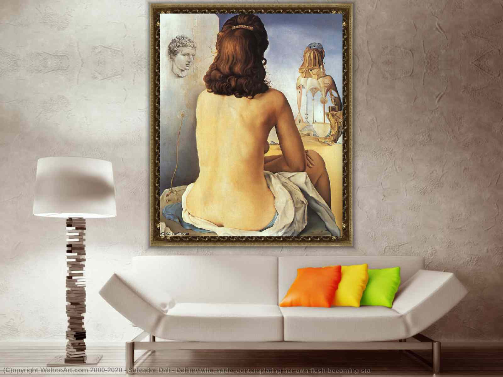 Dalí my wife, nude, contemplating her own flesh becoming sta by Salvador  Dali | Most-Famous-Paintings.com