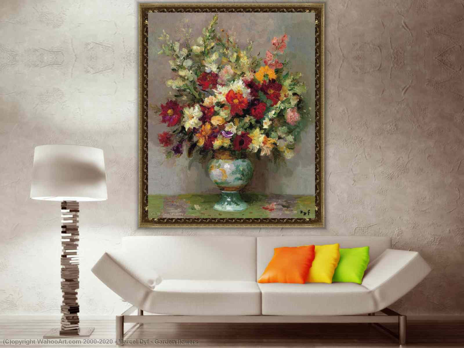 安い買い Marcel Dyf マルセルディフ 油絵 Garden flower - 美術品