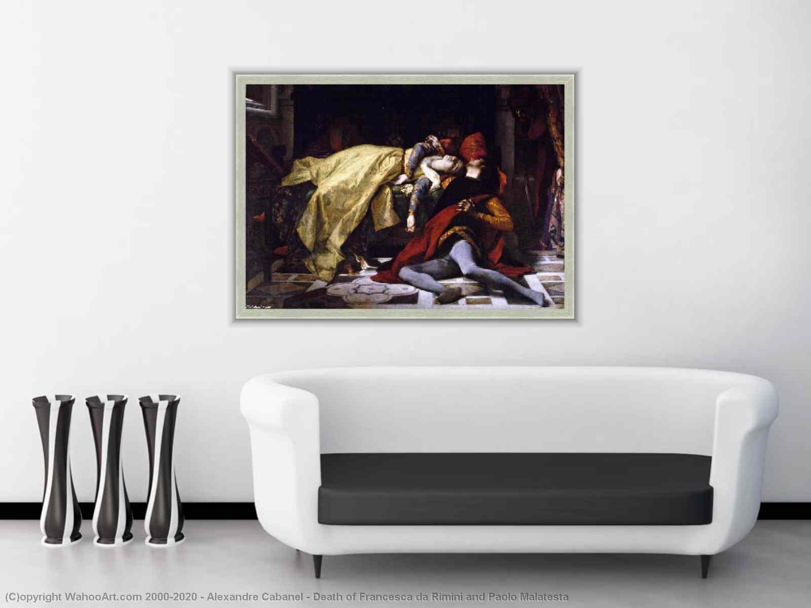 Paintings Reproductions Death of Francesca da Rimini and Paolo Malatesta by  Alexandre Cabanel