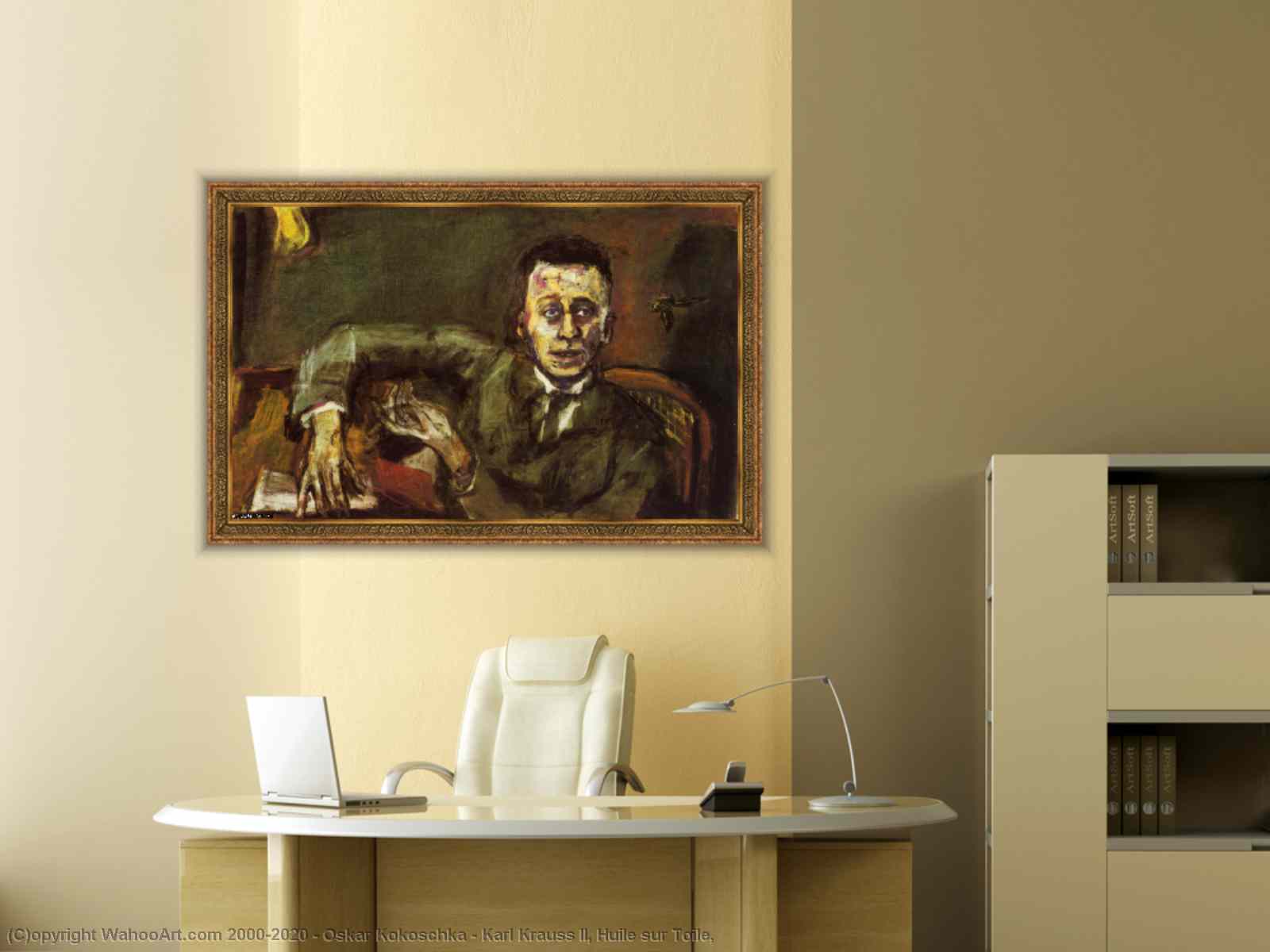 Artwork Replica Karl Krauss II, Huile sur Toile, by Oskar Kokoschka ...