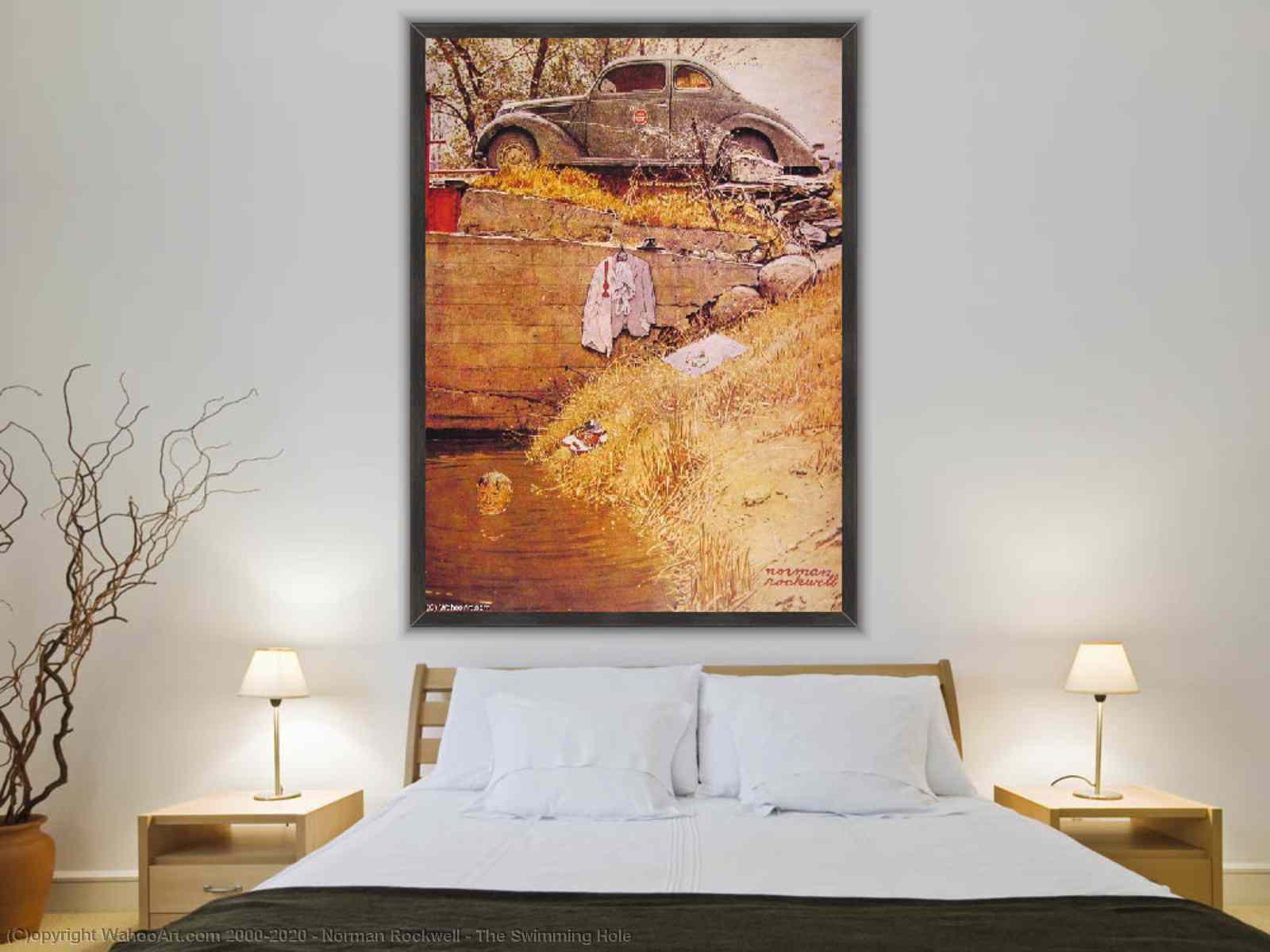 The Swimming Hole by Norman Rockwell | Most-Famous-Paintings.com