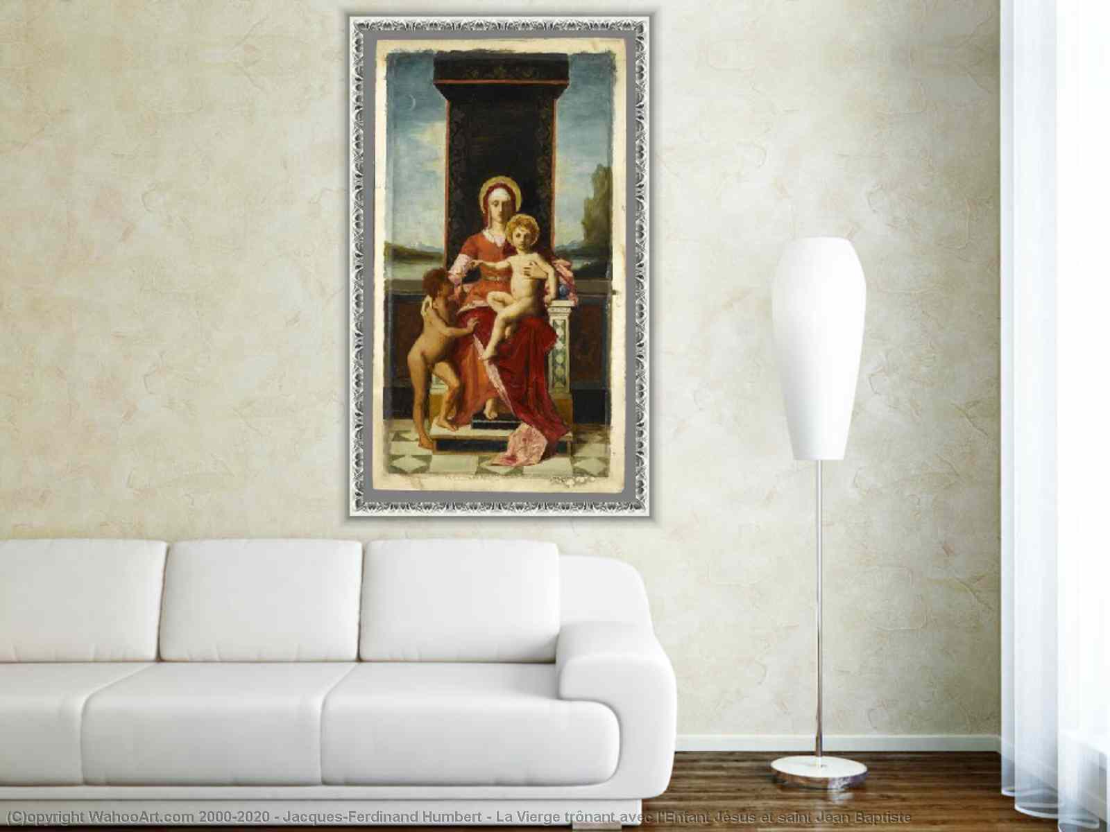 Paintings Reproductions | La Vierge trônant avec l'Enfant Jésus et ...