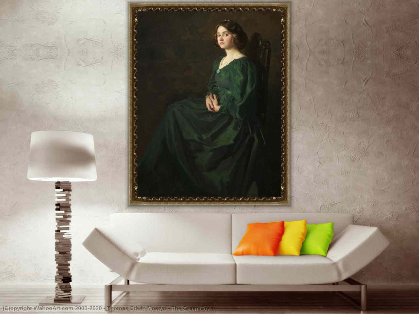 Gallery Oldham - Liverpool-born Thomas Mostyn was known to paint family  members. In 1919 he painted 'The Green Gown', which features his daughter  Marjory. Mostyn grew up in Manchester and later moved