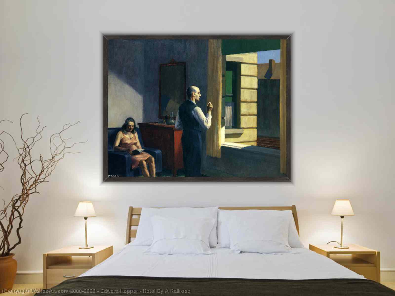 Hotel by a Railroad Painting by Edward Hopper Art Reproduction 