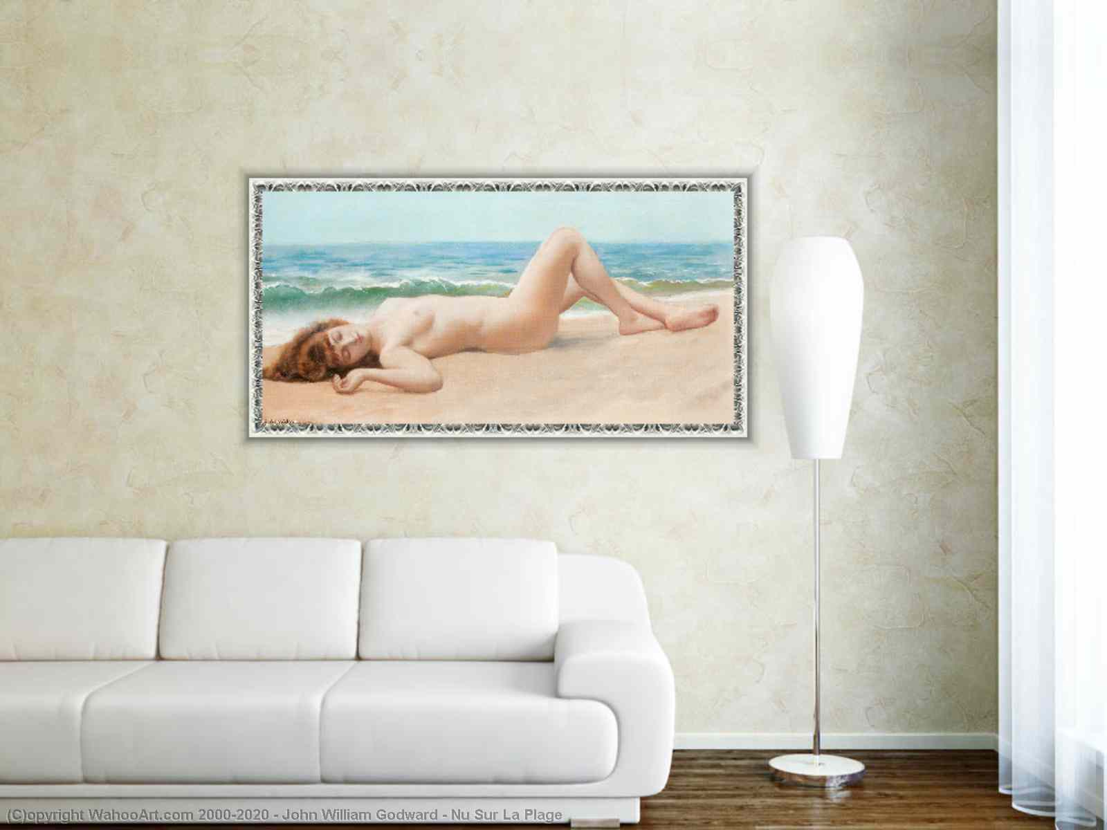 Oil Painting Replica Nu Sur La Plage by R.B.A John William Godward |  Most-Famous-Paintings.com