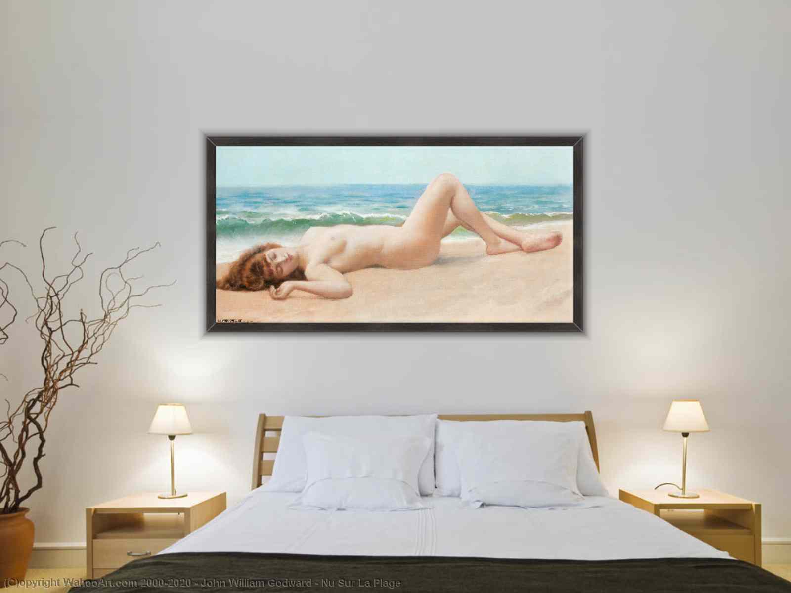 Oil Painting Replica Nu Sur La Plage by R.B.A John William Godward |  Most-Famous-Paintings.com